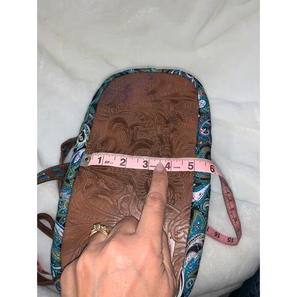 Women's Turquoise Paisley Rhinestone‎ Shoulder Bag - Picture 4 of 7